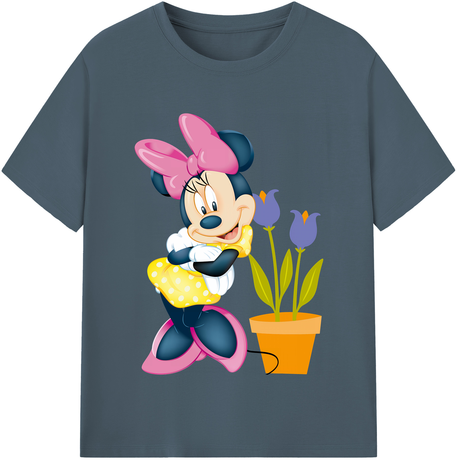 （画像用） ミッキーマウス Mickey Mouse 綿100％半袖Tシャツ（フロントプリント）